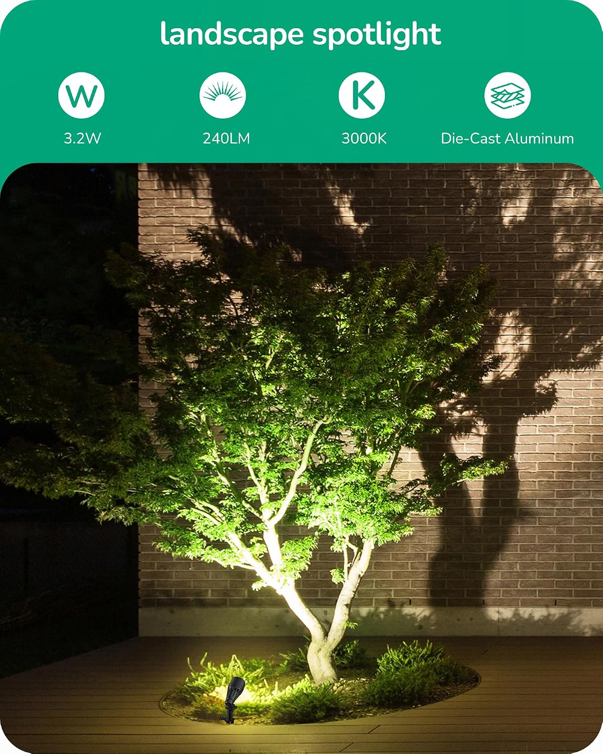 Reflektor niskonapięciowy, alu – Outdoor Spotlight recenzja i cena
