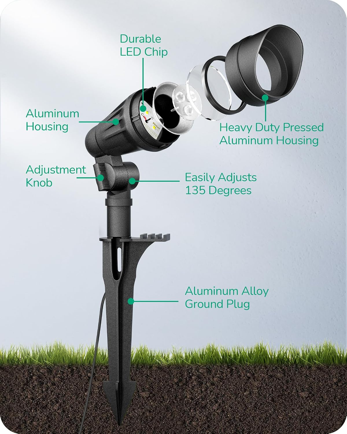 Reflektor niskonapięciowy, alu – Outdoor Spotlight recenzja i cena