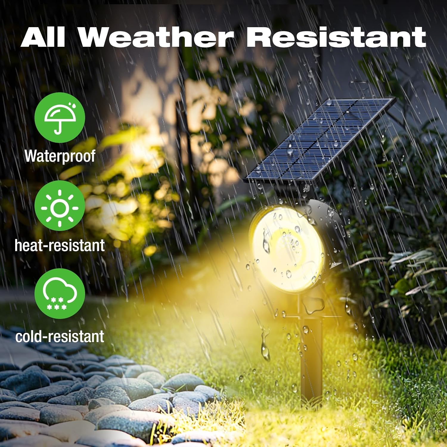 Zewnętrzne solarne lampy punkt – Outdoor Spotlight recenzja i cena