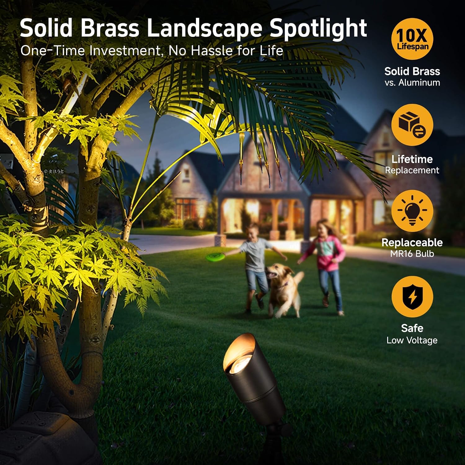 Mosiężne oświetlenie krajobraz – Outdoor Spotlight recenzja i cena
